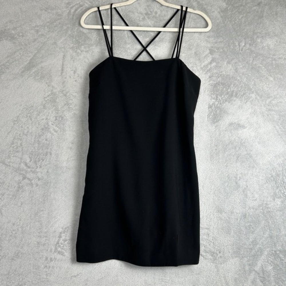 Zara Dress Strappy Cross Back Mini Size M Little Black Dress LBD Cocktail Party
